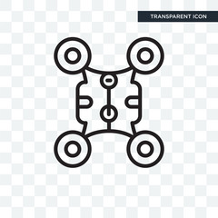 Drone vector icon isolated on transparent background, Drone logo design