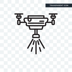 Drone vector icon isolated on transparent background, Drone logo design