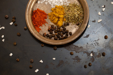 Spices on a bowl