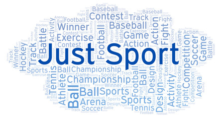 Obraz premium Just Sport word cloud.