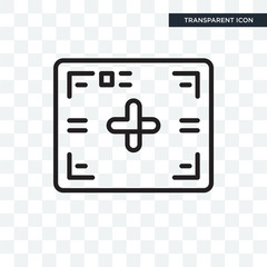 Fototapeta premium viewfinder vector icon isolated on transparent background, viewfinder logo design