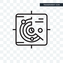 radar vector icon isolated on transparent background, radar logo design