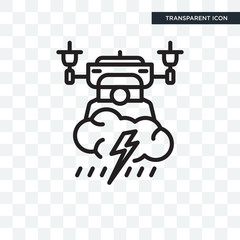 Drone vector icon isolated on transparent background, Drone logo design