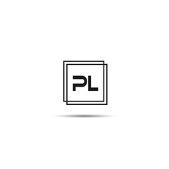 Initial Letter PL Logo Template Design