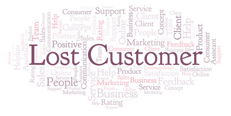 Obraz premium Lost Customer word cloud.