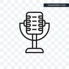 Microphone vector icon isolated on transparent background, Microphone logo design