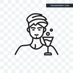 Man vector icon isolated on transparent background, Man logo design