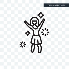 Dancer vector icon isolated on transparent background, Dancer logo design