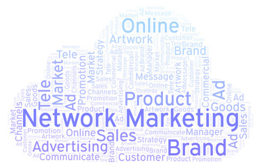 Word cloud with text Network Marketing.
