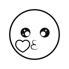 cute smiley emoticon kiss love heart