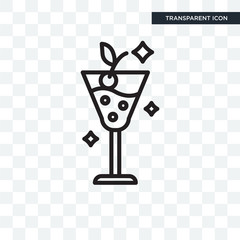 Cocktail vector icon isolated on transparent background, Cocktail logo design