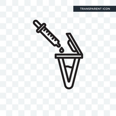 Obraz premium Vial vector icon isolated on transparent background, Vial logo design