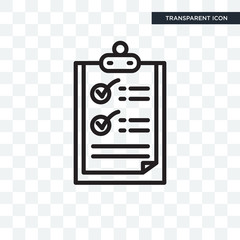 List vector icon isolated on transparent background, List logo design