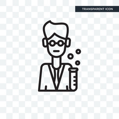 Professor vector icon isolated on transparent background, Professor logo design