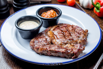 juicy Ribeye steak