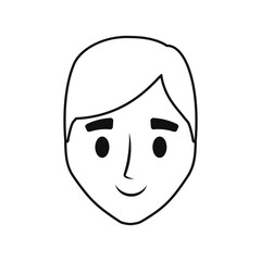 man male character face thin line