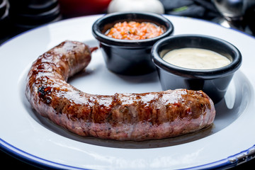 Fried sausage from beef