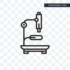 Microscope vector icon isolated on transparent background, Microscope logo design