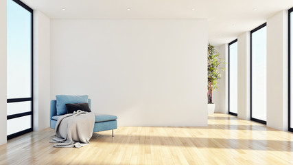 large luxury modern bright interiors apartment Living room 3D rendering illustration computer...