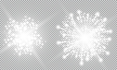 Glow light effect. Vector illustration. Christmas flash Concept.