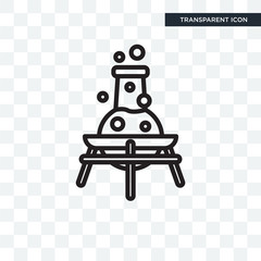 Flask vector icon isolated on transparent background, Flask logo design