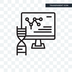 Dna vector icon isolated on transparent background, Dna logo design