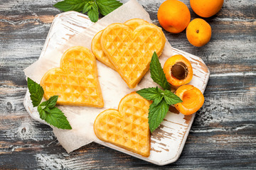 The Belgian wafers with  jam