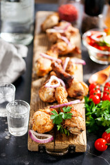 Barbecue chicken legs