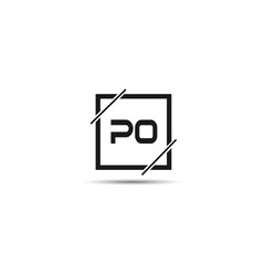 Initial Letter PO Logo Template Design