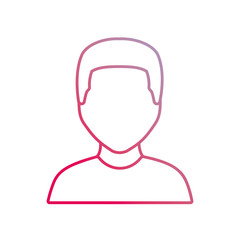 male character portrait contour