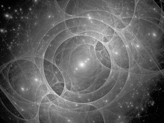 Obraz premium Glowing dimensional gate in space