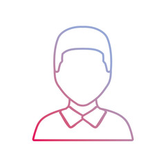 male character portrait contour