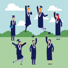 Students graduation cartoons