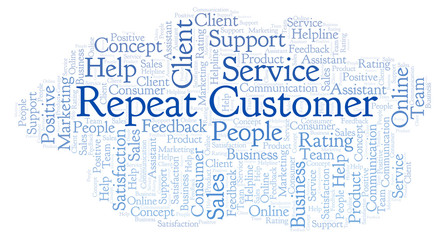 Fototapeta premium Repeat Customer word cloud.