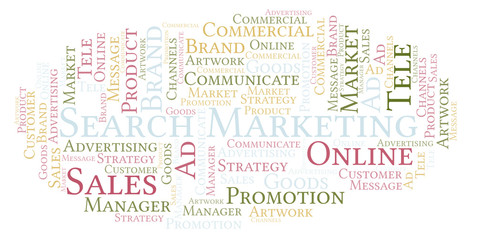 Fototapeta premium Word cloud with text Search Marketing.