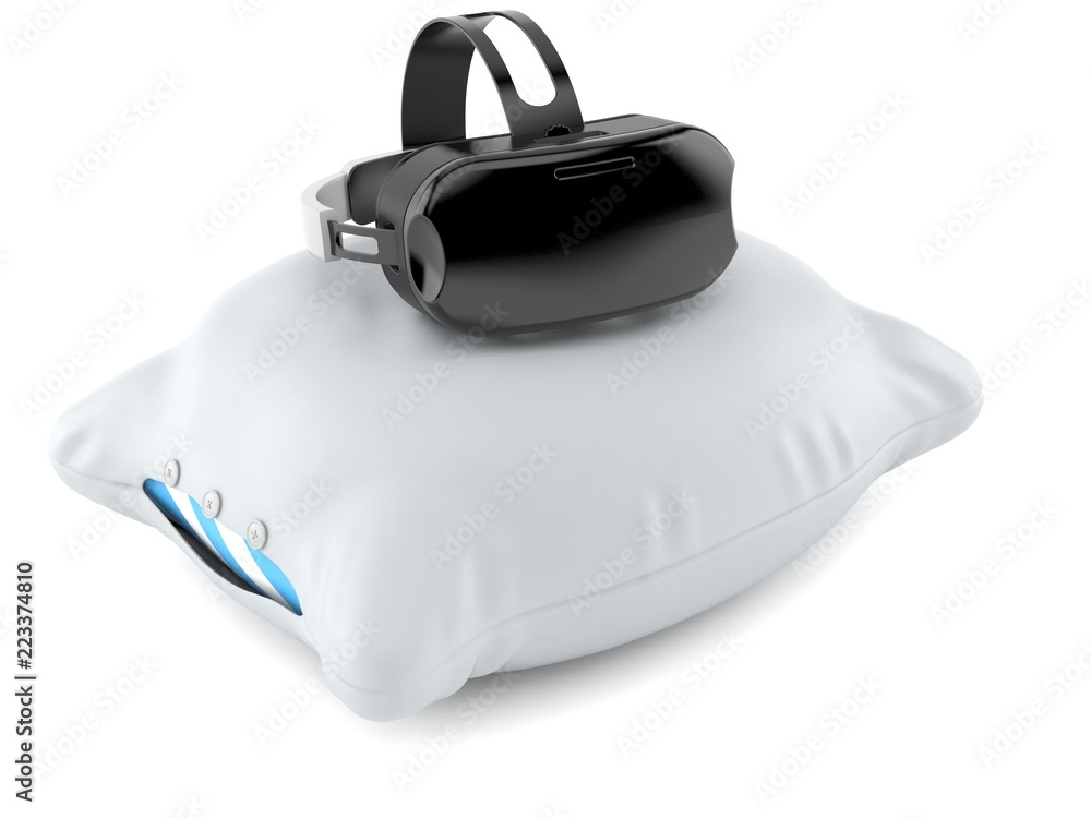 Poster VR headset with pillow