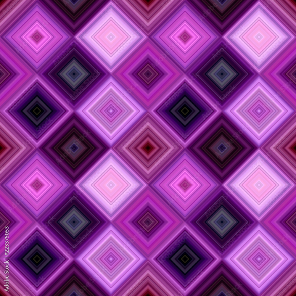 Poster purple geometric diagonal square pattern - vector mosaic tile background graphic design