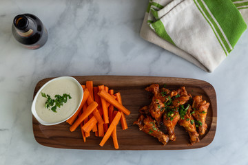 Hot Chicken Wings Flat lay