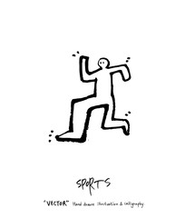 스포츠 포스터 / 손으로 그린 스포츠 그림
