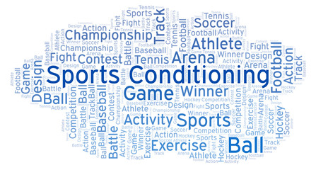 Sports Conditioning word cloud.
