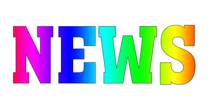 NEWS Rainbow logo stamp