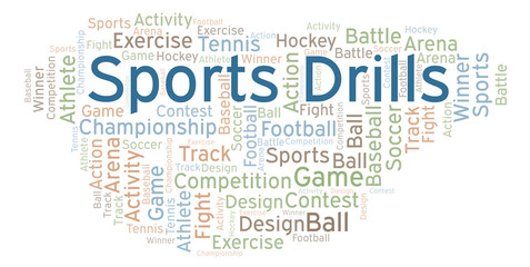 Sports Drills word cloud.
