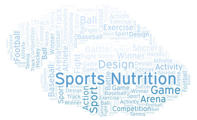 Fototapeta na wymiar Sports Nutrition word cloud.