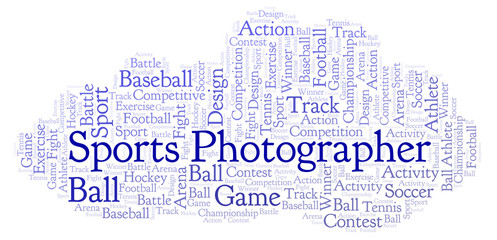 Fototapeta premium Sports Photographer word cloud.