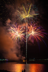 Fireworks over the lake
