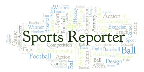 Sports Reporter word cloud.