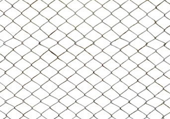 iron wire net isolated on white background