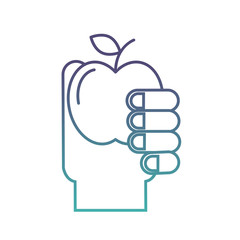 hand holding fruit apple healthcare