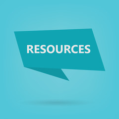 resources word on a sticker- vector illustration