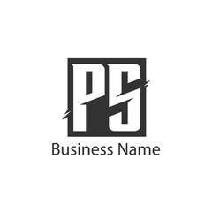 Initial Letter PS Logo Template Design